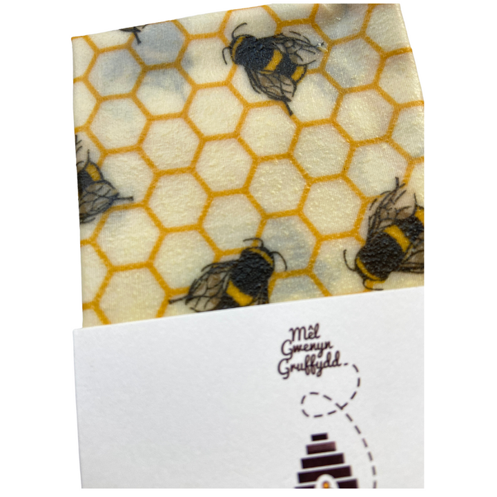 Cream Bees Reusable Cotton Beeswax Food Wrap 30cm x 30cm