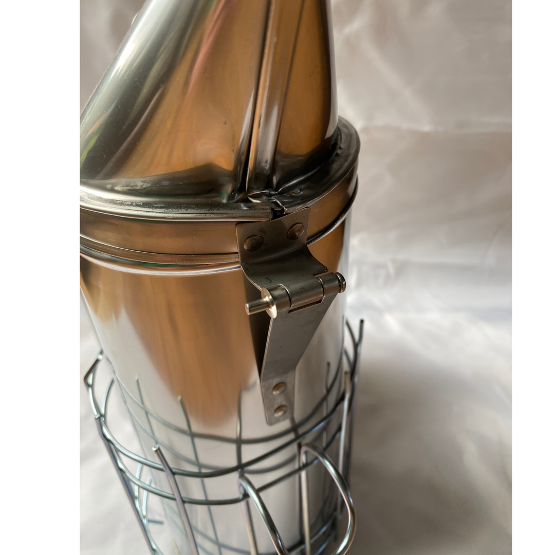 Dadant Smoker 4 x 10 Stainless Steel with Shield - Large