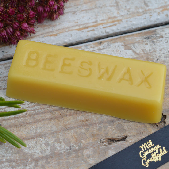 100% Pure Natural Hand Filtered Welsh Beeswax Block, 1oz (28g)