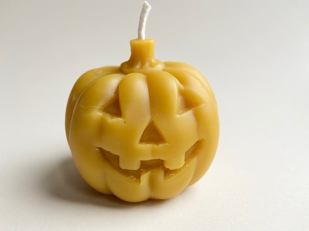 Halloween Jack O’Lantern Beeswax Pumpkin Candle