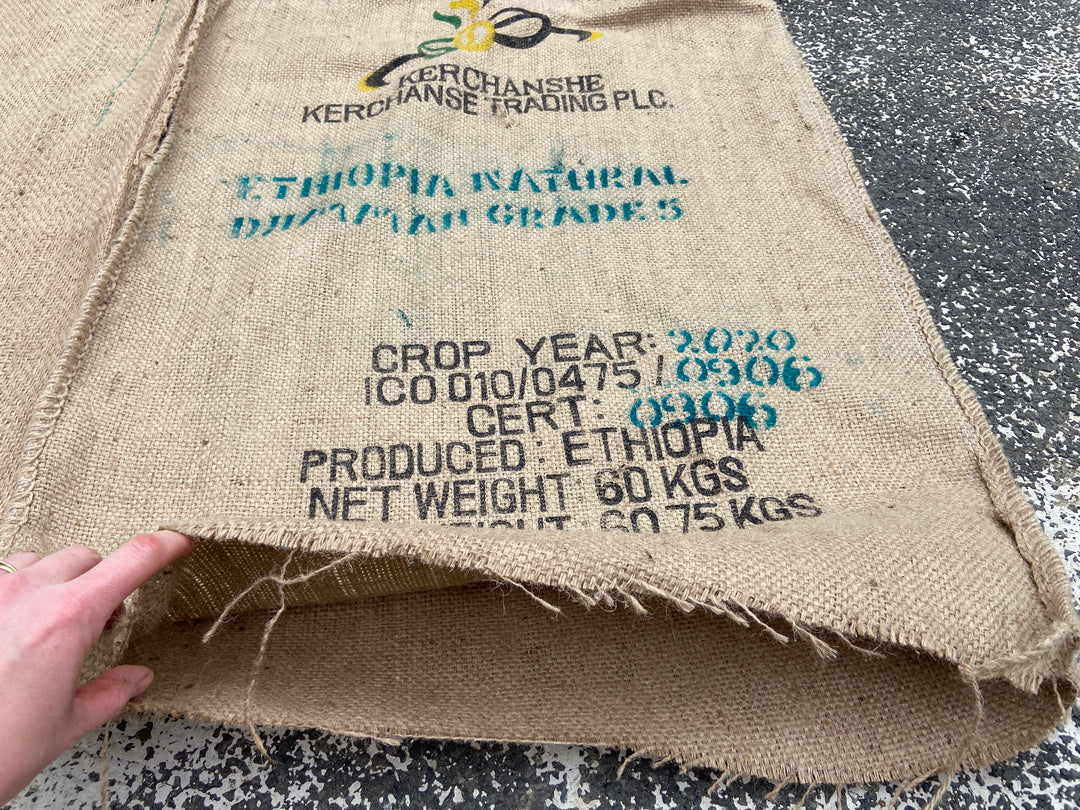 Used Coffee Hessian Bags Sack - Smoker Fuel - Choose Quantity