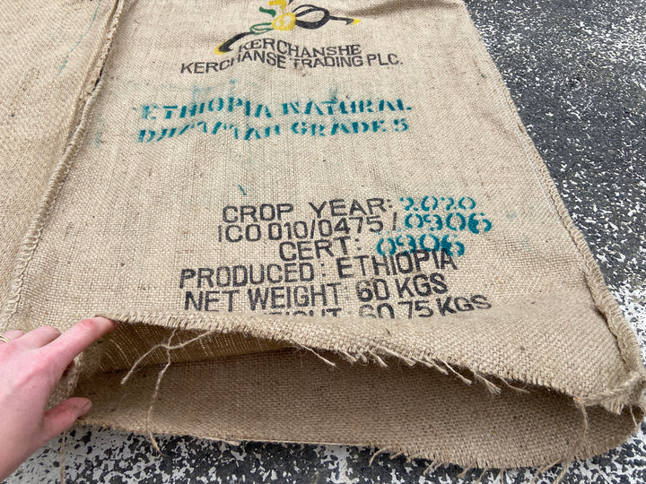 Used Coffee Hessian Bags Sack - Smoker Fuel - Choose Quantity