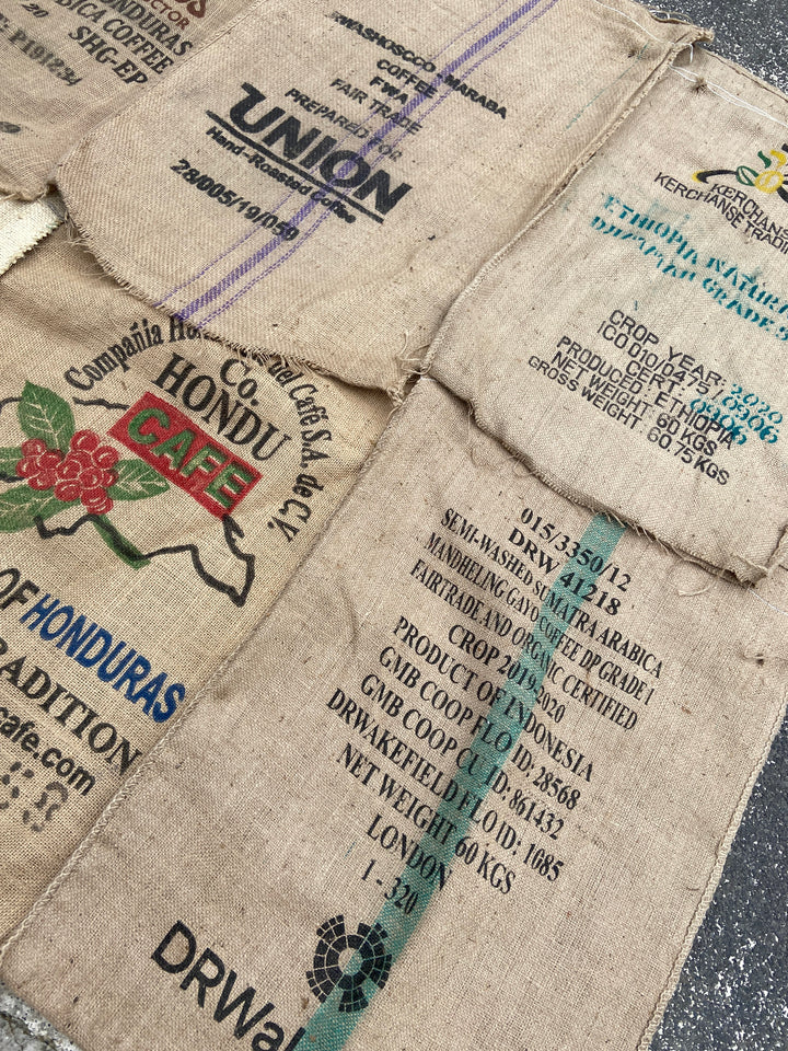 Used Coffee Hessian Bags Sack - Smoker Fuel - Choose Quantity