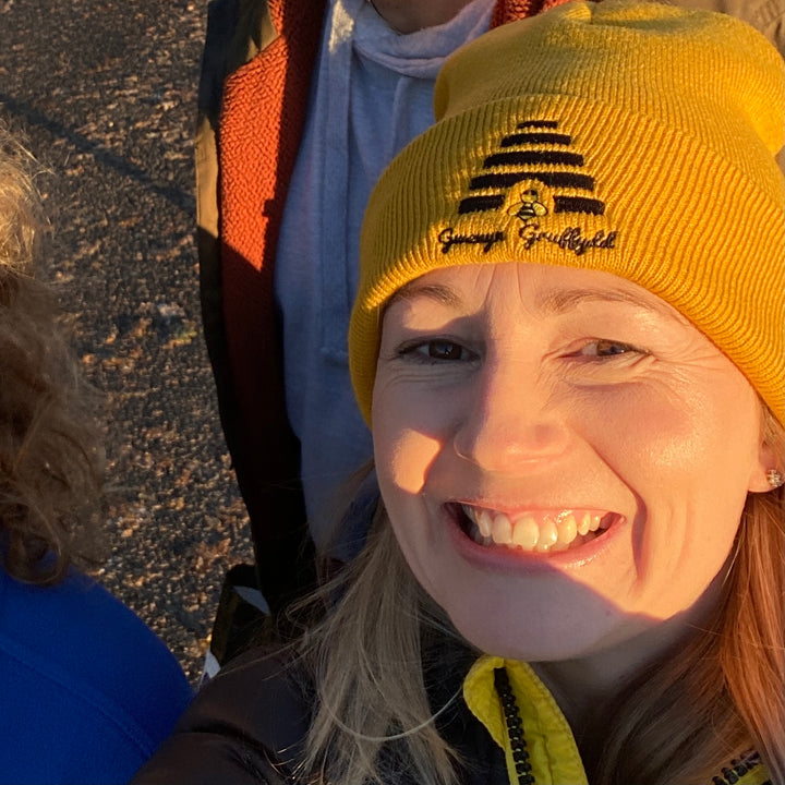 Gwenyn Gruffydd Mustard Yellow Winter Cuffed Beanie Hat