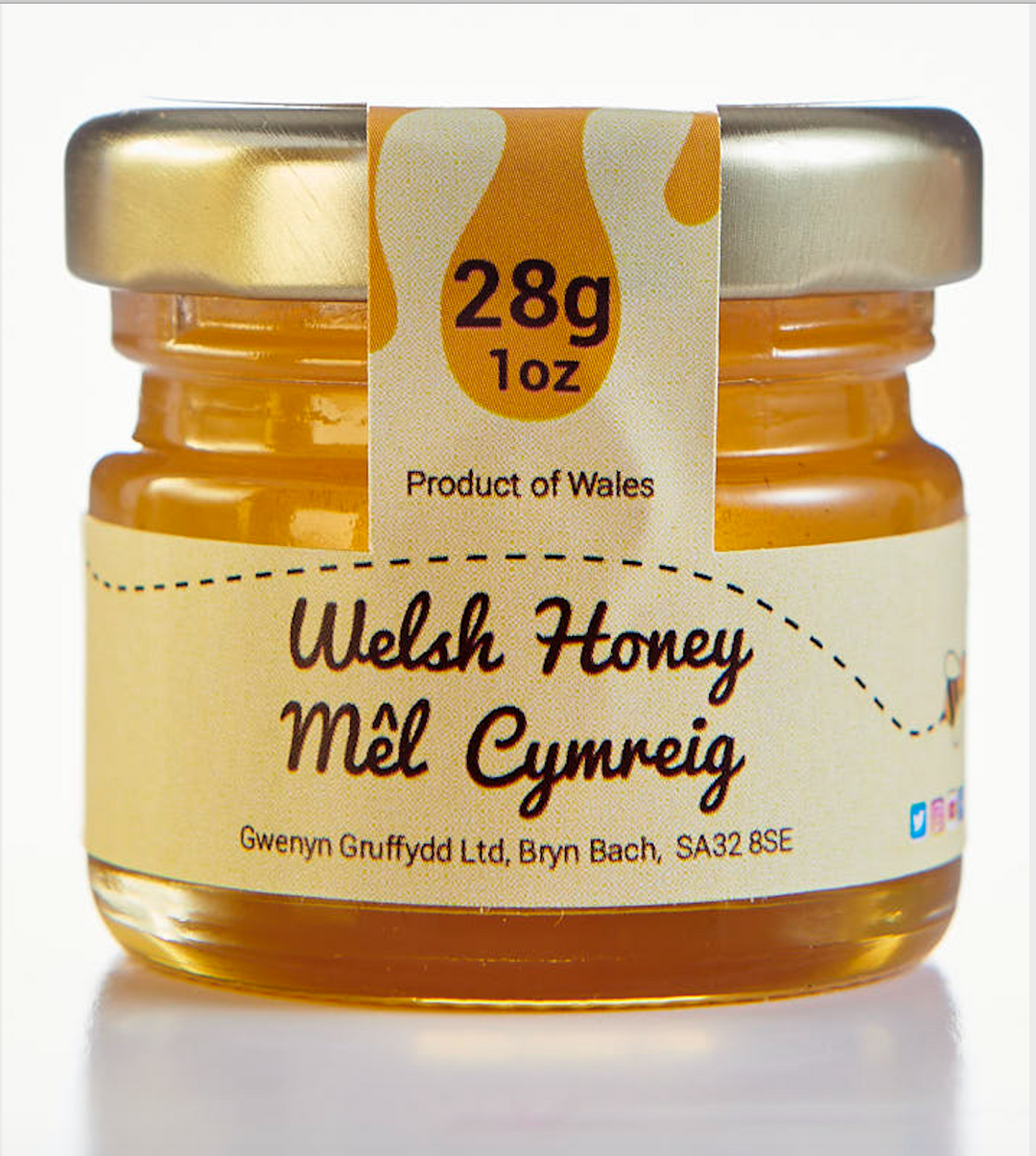 Welsh Wildflower Mini Honey Jars, 5 x 28g