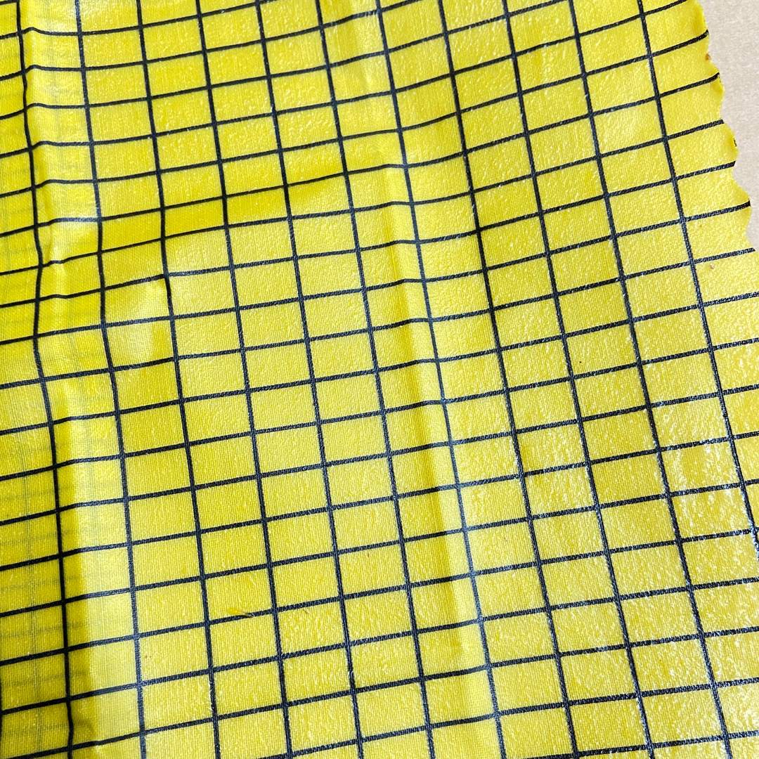 Yellow Squares Reusable Cotton Beeswax Food Wrap Medium, 30cm x 30cm
