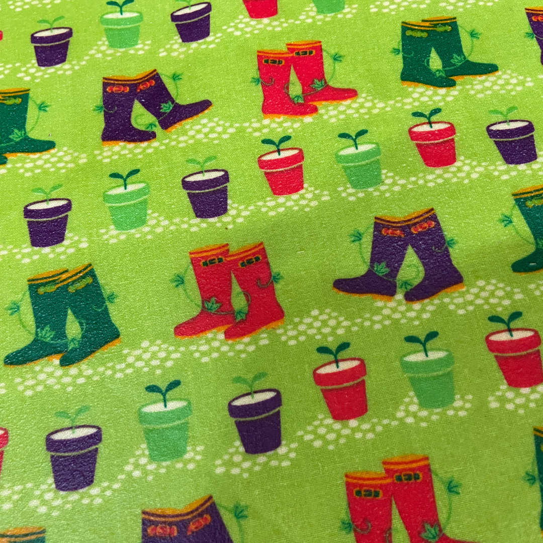 Wellington Boots Wellies Gardening Reusable Cotton Beeswax Food Wrap Medium, 30cm x 30cm