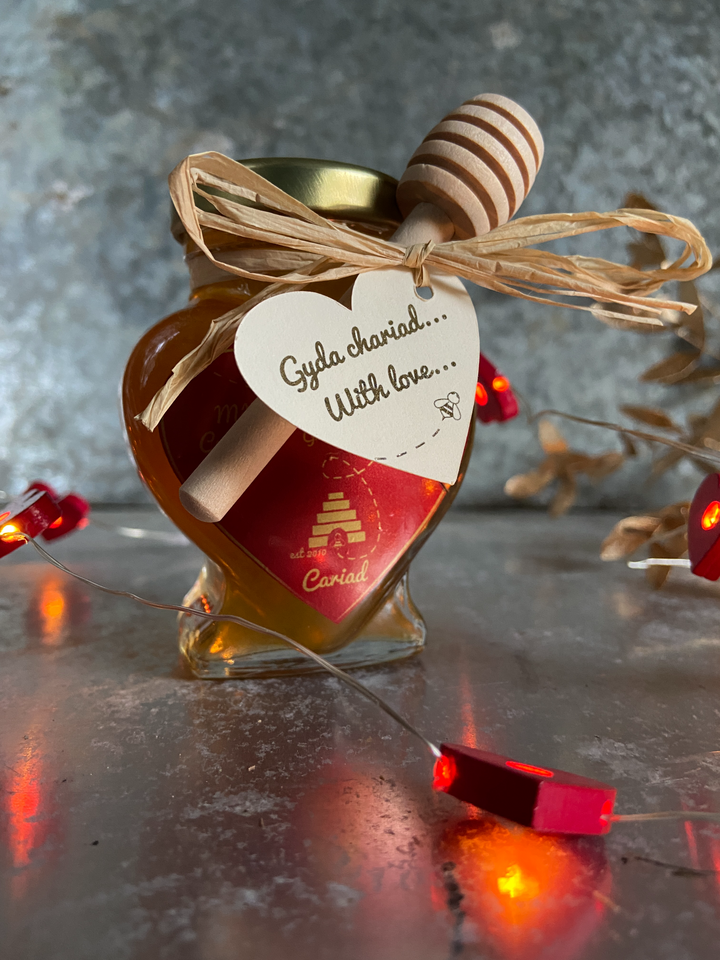 Welsh Honey Heart Shaped Jar